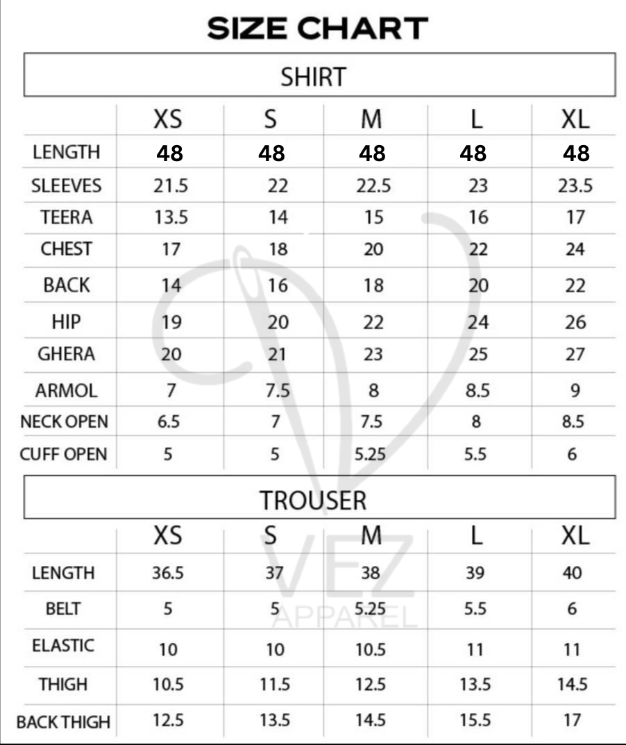 Size chart shop h and m
